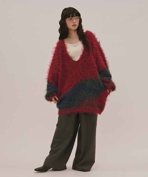 loin nuit（ロワンニュイ）の「nuance Uneck knit / ニュアンスユー