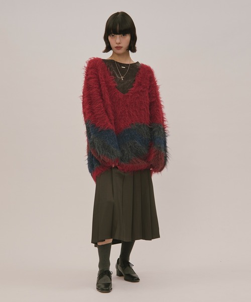 loin nuit（ロワンニュイ）の「nuance Uneck knit / ニュアンスユー