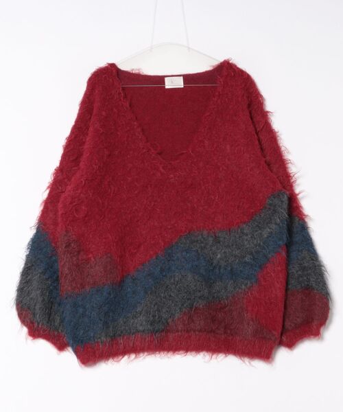 loin nuit（ロワンニュイ）の「nuance Uneck knit / ニュアンスユー