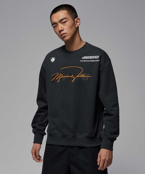 JORDAN BRAND（ジョーダンブランド）の「ジョーダン メンズ フリース クルーネック トレーナー / Jordan Men's Fleece Crew-Neck Pullover IM9710-045 Off Noir（スウェット・メンズ・ブラック系その他・L/2XL/M/S/XL）」の12枚目の写真