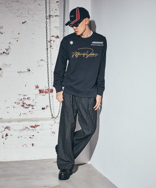 JORDAN BRAND（ジョーダンブランド）の「ジョーダン メンズ フリース クルーネック トレーナー / Jordan Men's Fleece Crew-Neck Pullover IM9710-045 Off Noir（スウェット・メンズ・ブラック系その他・L/2XL/M/S/XL）」の5枚目の写真