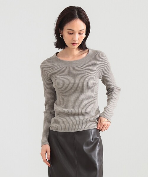 Demi-Luxe BEAMS（デミルクス ビームス）の「【1/1値下げ】ホールガーメント リブ プルオーバー［手洗い可］（ニット/セーター・レディース・ベージュ/ピンク/チャコールグレー・ONE SIZE）」の2枚目の写真