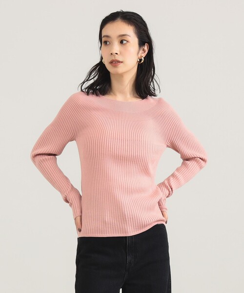 Demi-Luxe BEAMS（デミルクス ビームス）の「【1/1値下げ】ホールガーメント リブ プルオーバー［手洗い可］（ニット/セーター・レディース・ベージュ/ピンク/チャコールグレー・ONE SIZE）」の3枚目の写真