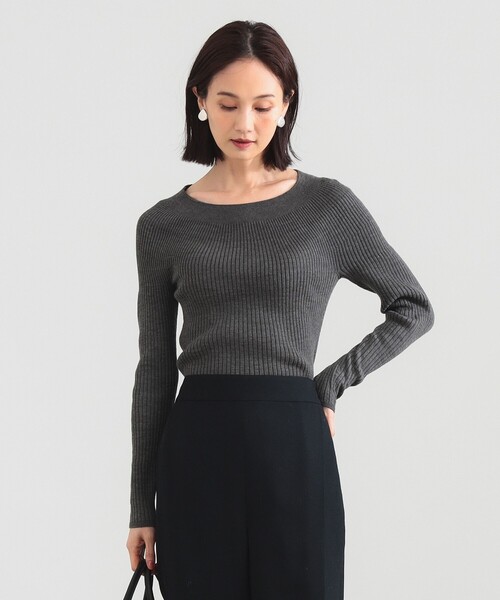 Demi-Luxe BEAMS（デミルクス ビームス）の「【1/1値下げ】ホールガーメント リブ プルオーバー［手洗い可］（ニット/セーター・レディース・ベージュ/ピンク/チャコールグレー・ONE SIZE）」の14枚目の写真