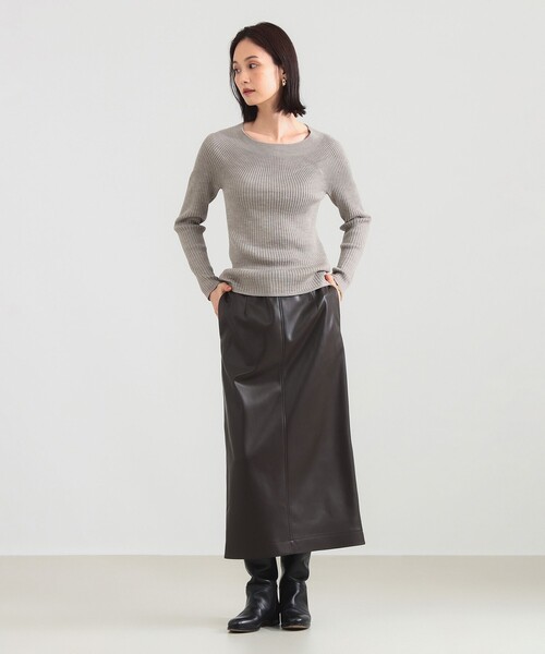 Demi-Luxe BEAMS（デミルクス ビームス）の「【1/1値下げ】ホールガーメント リブ プルオーバー［手洗い可］（ニット/セーター・レディース・ベージュ/ピンク/チャコールグレー・ONE SIZE）」の17枚目の写真