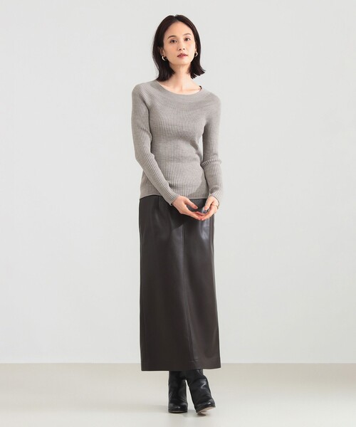 Demi-Luxe BEAMS（デミルクス ビームス）の「【1/1値下げ】ホールガーメント リブ プルオーバー［手洗い可］（ニット/セーター・レディース・ベージュ/ピンク/チャコールグレー・ONE SIZE）」の18枚目の写真