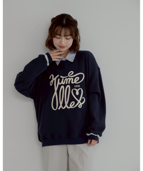 JUMELLE（ジュメロ）の「big ribbon sweat（スウェット・レディース・アイボリー/ネイビー・FREE）」の5枚目の写真