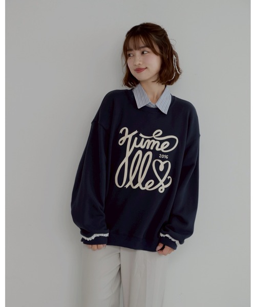 JUMELLE（ジュメロ）の「big ribbon sweat（スウェット・レディース・アイボリー/ネイビー・FREE）」の6枚目の写真