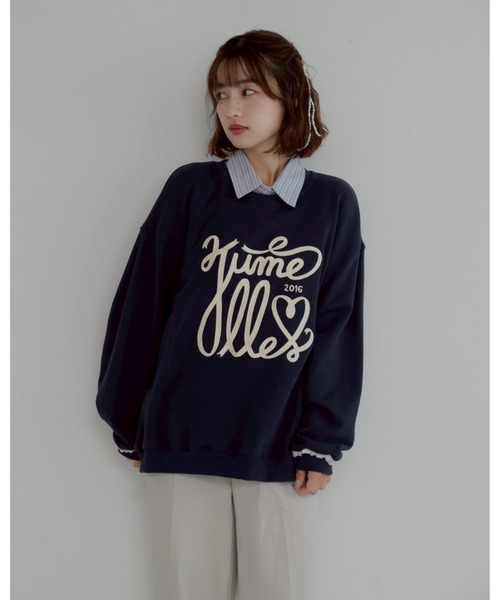 JUMELLE（ジュメロ）の「big ribbon sweat（スウェット・レディース・アイボリー/ネイビー・FREE）」の8枚目の写真