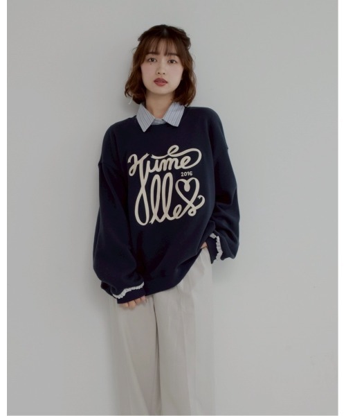 JUMELLE（ジュメロ）の「big ribbon sweat（スウェット・レディース・アイボリー/ネイビー・FREE）」の10枚目の写真