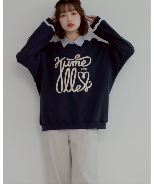 JUMELLE（ジュメロ）の「big ribbon sweat（スウェット・レディース・アイボリー/ネイビー・FREE）」の11枚目の写真