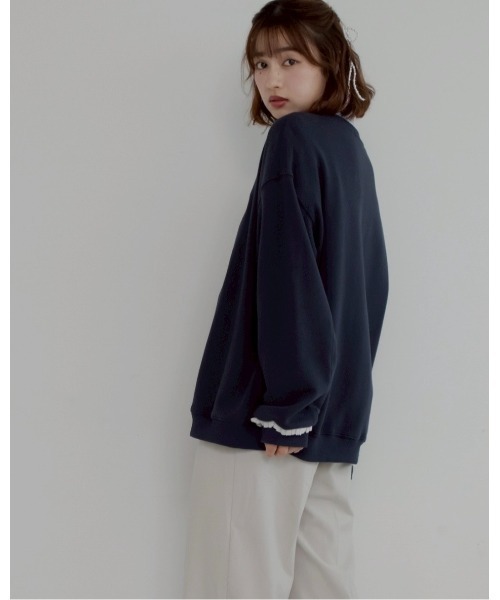 JUMELLE（ジュメロ）の「big ribbon sweat（スウェット・レディース・アイボリー/ネイビー・FREE）」の12枚目の写真