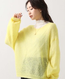 ▶︎cheeky◀︎ローゲージモヘアニット　イエロー系ミックス キッドモヘヤリラックスニット│to touch