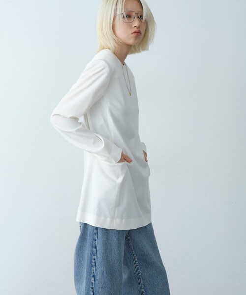 CODE A(コードエー)の「power shollder mini dress(ワンピース・レディース・スミクロ/ホワイト・00)」の6枚目の写真