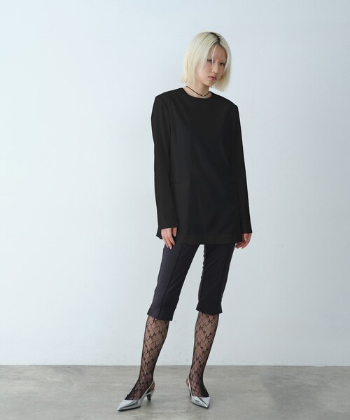 CODE A(コードエー)の「power shollder mini dress(ワンピース・レディース・スミクロ/ホワイト・00)」の10枚目の写真