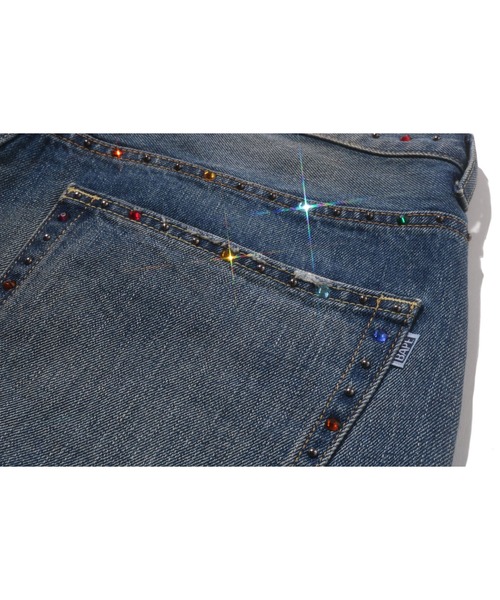 A BATHING APE（アベイシングエイプ）の「COLOR STONE 13 OZ DENIM PANTS（デニムパンツ・メンズ・インディゴブルー・LARGE）」の4枚目の写真
