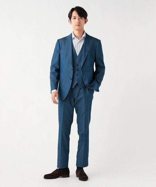 BEAMS HEART(ビームスハート)の「ストレッチデニム スラックス(セットアップ対応)(スラックス・メンズ・インディゴブルー/ブルー系その他3・MEDIUM/SMALL/X-LARGE/LARGE)」の11枚目の写真