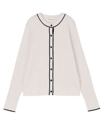 TOKYO SHIRTS | アンチピリング 配色ケーブルカーディガン(カーディガン/ボレロ)