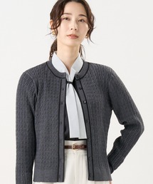 TOKYO SHIRTS | アンチピリング 配色ケーブルカーディガン(カーディガン/ボレロ)