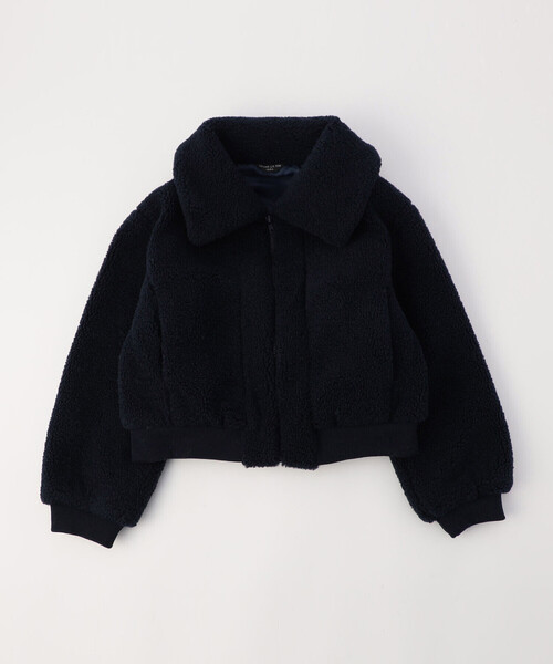 COMME CA ISM（コムサイズム）の「ボアフリース ショート ブルゾン（ブルゾン・キッズ・ネイビー/アイボリー・100cm/110cm/120cm/130cm/140cm/150cm）」の2枚目の写真