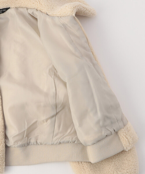 COMME CA ISM（コムサイズム）の「ボアフリース ショート ブルゾン（ブルゾン・キッズ・ネイビー/アイボリー・100cm/110cm/120cm/130cm/140cm/150cm）」の9枚目の写真