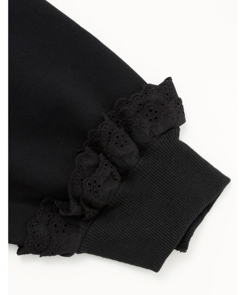 Little sunny biteリトルサニーバイト　リボン付スエットブラック Little sunny biteリトルサニーバイト リボン付スエットブラック