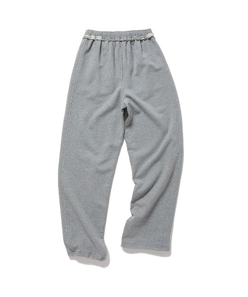 perverze ダメージクロップドスウェット　グレー Frayed Sweat Pants（スウェットパンツ）｜PERVERZE（パーバーズ）の