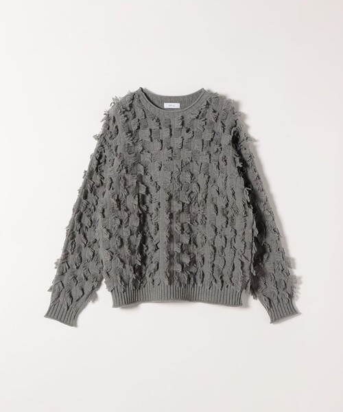 未使用 ANAYI プチビジューフリンジ プルオーバー ニット グレー ANAYI プチビジューフリンジ プルオーバー ニット グレー アナイ