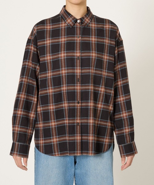 BARNYARDSTORM（バンヤードストーム）の「BARNYARDSTORM / ビエラ起毛チェックシャツ / ハンドウォッシャブル（シャツ/ブラウス・レディース・ブラック・FREE）」の14枚目の写真