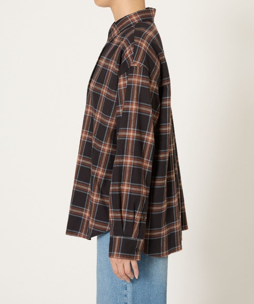 BARNYARDSTORM（バンヤードストーム）の「BARNYARDSTORM / ビエラ起毛チェックシャツ / ハンドウォッシャブル（シャツ/ブラウス・レディース・ブラック・FREE）」の15枚目の写真