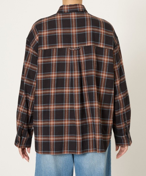 BARNYARDSTORM（バンヤードストーム）の「BARNYARDSTORM / ビエラ起毛チェックシャツ / ハンドウォッシャブル（シャツ/ブラウス・レディース・ブラック・FREE）」の16枚目の写真