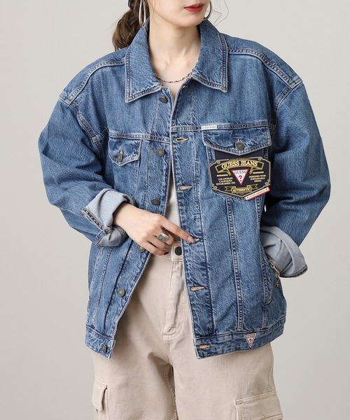 GUESS JEANS(ゲスジーンズ)の「GUESS JEANS GJ MENS OVERSIZE TRUCKER JACKET ゲス オーバーサイズ・デニムジャケット(デニムジャケット・メンズ・ライトインディゴブルー・XL/M/L/S)」の20枚目の写真