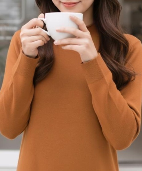 セール】ミドル丈シンプルニットワンピース（ワンピース）｜cammie