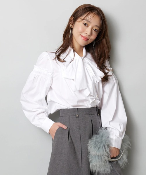 JUSGLITTY（ジャスグリッティー）の「シャツボウタイブラウス（シャツ/ブラウス・レディース・ブルー/ホワイト・1/2）」の19枚目の写真