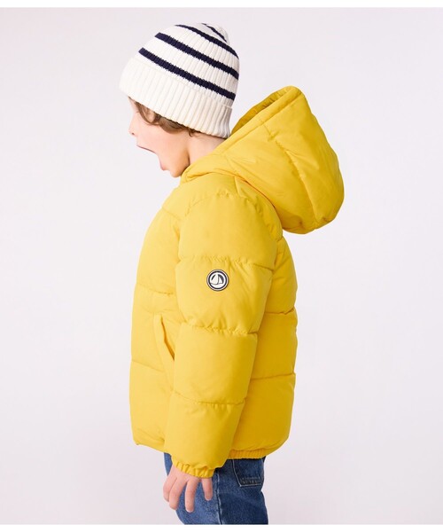 PETIT BATEAU（プチバトー）の「中綿入りフードジャケット（ダウンジャケット/コート・キッズ・ライトイエロー/ライトピンク/ネイビー/グリーン・6YEAR/8YEAR/10YEAR/12YEAR）」の8枚目の写真