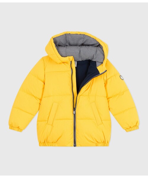 PETIT BATEAU（プチバトー）の「中綿入りフードジャケット（ダウンジャケット/コート・キッズ・ライトイエロー/ライトピンク/ネイビー/グリーン・6YEAR/8YEAR/10YEAR/12YEAR）」の11枚目の写真