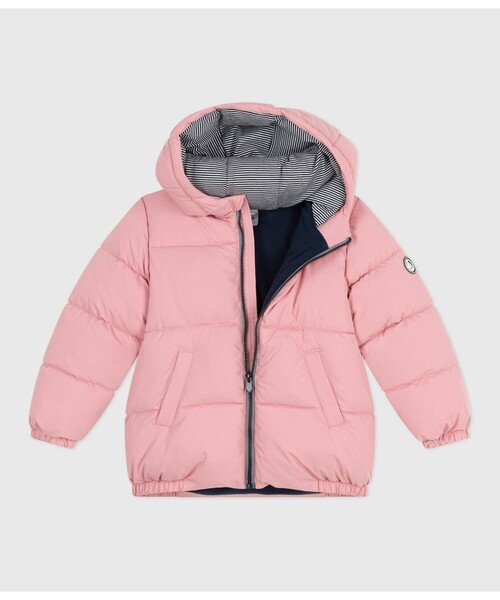 PETIT BATEAU（プチバトー）の「中綿入りフードジャケット（ダウンジャケット/コート・キッズ・ライトイエロー/ライトピンク/ネイビー/グリーン・6YEAR/8YEAR/10YEAR/12YEAR）」の15枚目の写真