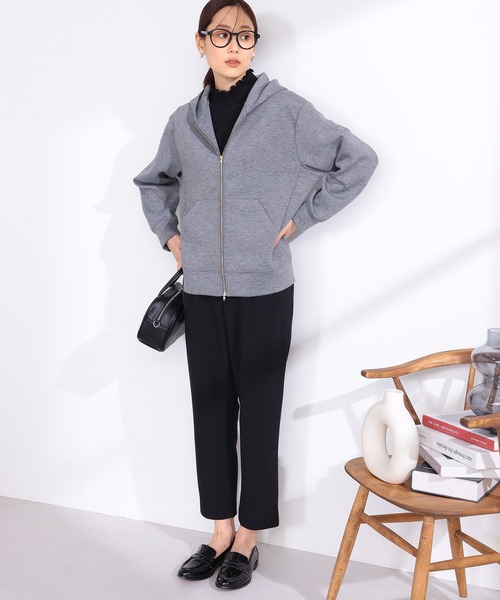 GALLORIA(ギャローリア)の「マルチストレッチ 裏起毛テーパードパンツ(その他パンツ・レディース・ブラック/チャコールグレー/ライトベージュ・LL/L/M/S)」の7枚目の写真