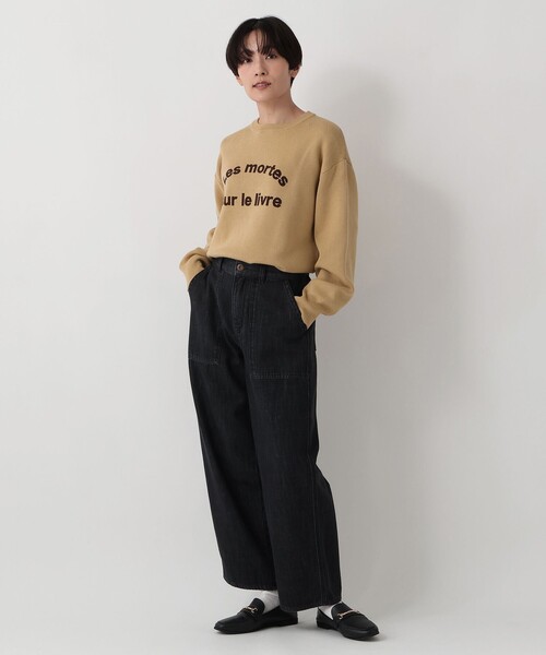 Afternoon Tea（アフタヌーンティー）の「MON JOURNALタイポグラフィージャカードプルオーバー（Tシャツ/カットソー・レディース・グレー/ベージュ/ブラック・MEDIUM）」の11枚目の写真