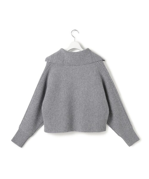 23区 L(ニジュウサンクオオキイサイズ)の「【洗える】ウールカシミヤチャンキー クロップド スキッパーニット(ニット/セーター・レディース・ライトグレー系・44/46)」の12枚目の写真