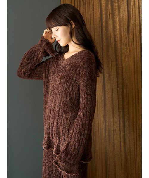 gelato pique（ジェラートピケ）の「フェザー柄編みプルオーバー