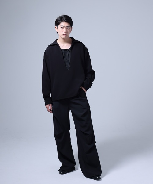 Ruze（ルゼ）の「Skipper shirt / スキッパーシャツ（シャツ/ブラウス・メンズ・ブラック・FREE）」の2枚目の写真