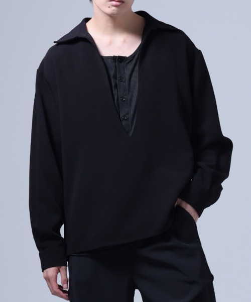 Ruze（ルゼ）の「Skipper shirt / スキッパーシャツ（シャツ/ブラウス・メンズ・ブラック・FREE）」の11枚目の写真