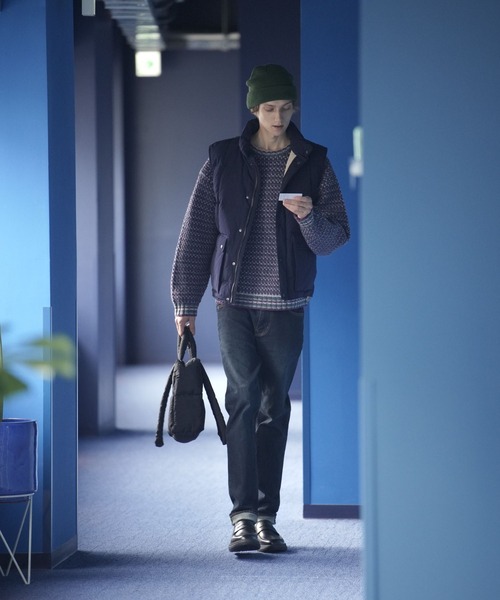 Eddie Bauer（エディーバウアー）の「men's FUDGE×Eddie Bauer | ロゴ刺繍 ワッチキャップ（ニットキャップ/ビーニー・メンズ・パープル/ダークグリーン/オレンジ/ブラック・F）」の5枚目の写真