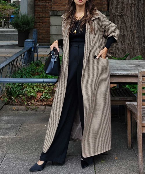 esutoreja（エストレジャ）の「ガンクラブチェックロングコート
