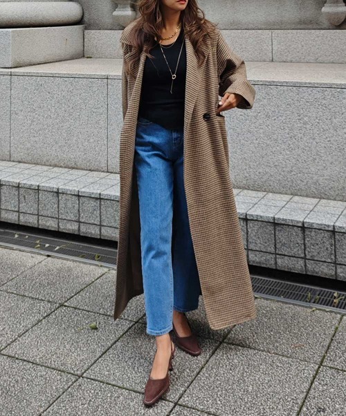 esutoreja（エストレジャ）の「ガンクラブチェックロングコート