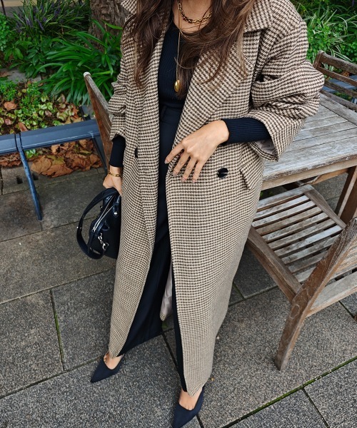 esutoreja（エストレジャ）の「ガンクラブチェックロングコート