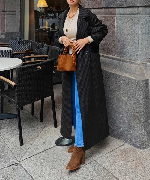 esutoreja（エストレジャ）の「ガンクラブチェックロングコート