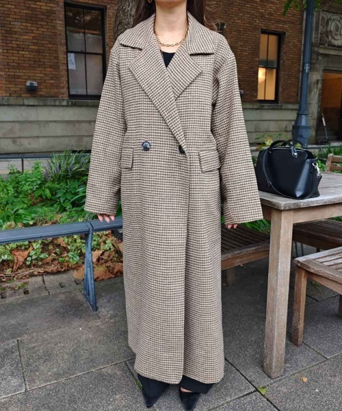 esutoreja（エストレジャ）の「ガンクラブチェックロングコート