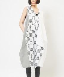 gomme ゴム　ワンピース gomme（ゴム） ドッキングワンピース MEDIUM ブラック レディース